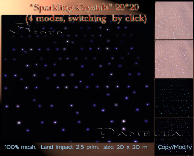  "Sparkling Crystals" 20*20 (4 modes, switching by click) 