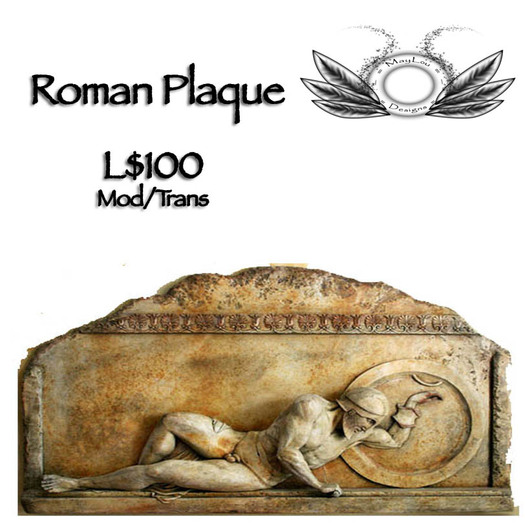 Reclining roman wall plaque