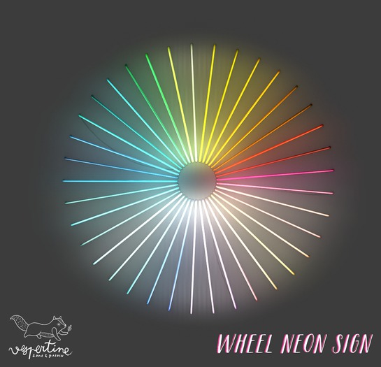 {vespertine}- wheel neon sign