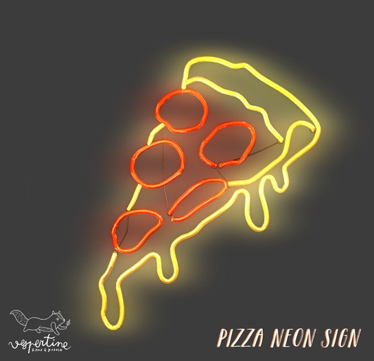 {vespertine}- pizza sign