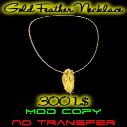 Gold Feather Necklace mc