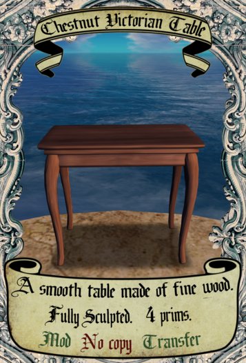 Noire - Chestnut Victorian Table