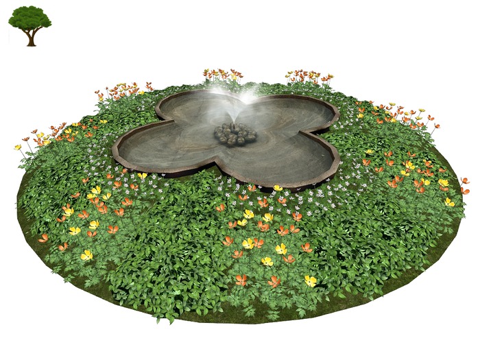 ~ xantes ~ Flowers Fountain Prissy - Mesh (wear to unpack) BOX