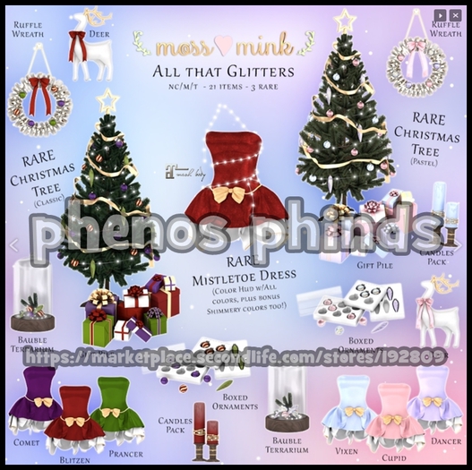 {moss&mink} All that Glitters - Candle Pack (classic)