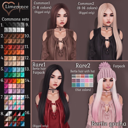 #13{Limerence} Berta hair(Common2)-Colour1