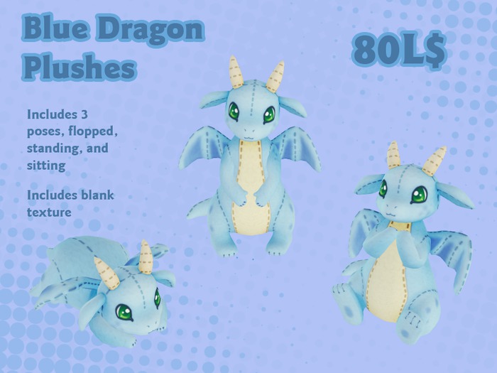 Blue Dragon Plushes