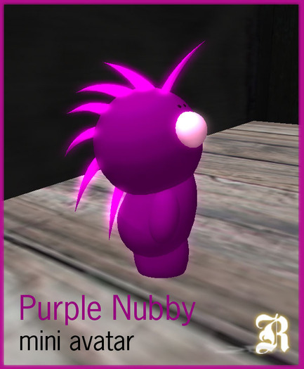 Purple nubby mini avatar (rae)