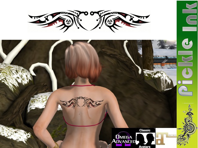 Pickle Ink - Techno Wings Tribal Tattoo