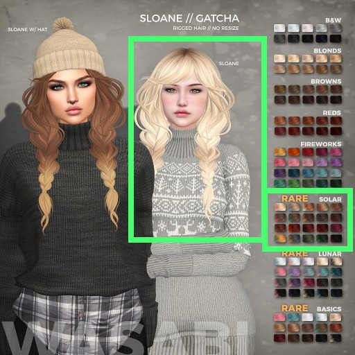 /Wasabi Pills/ Sloane Mesh Hair - Solar Ombre RARE