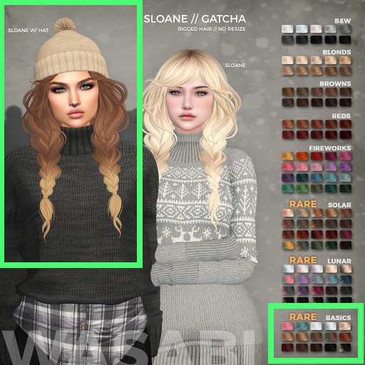 /Wasabi Pills/ Sloane Mesh Hair w/ Hat - Basics RARE