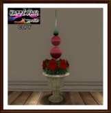 Christmas - Urn with Poinsettia