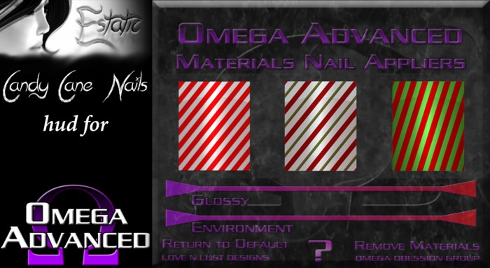 ~E~ Candy Cane Nails - Omega HUD