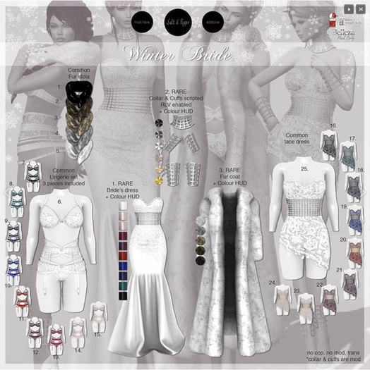 S&P Winter Bride fur stola 4.silver (rez to unpack)
