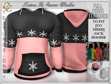 UG JACK HOODIE TEXTURES -FLAKES  WINTER PINK- FULL PERM