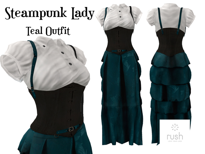 RUSH Steampunk Lady Teal