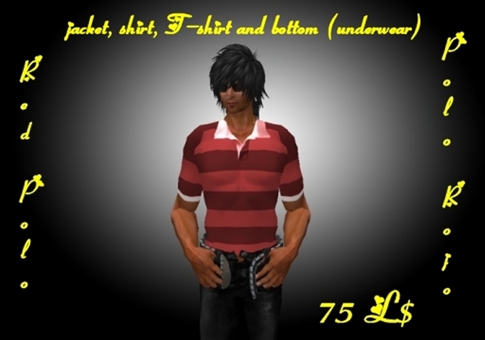 Red Stripes Polo Shirt / Camisa Polo a Rayas Rojas