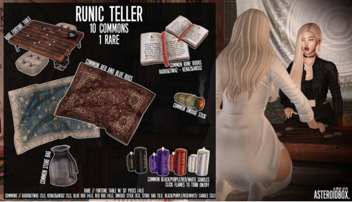 AsteroidBox. Runic Teller // Blue Rug