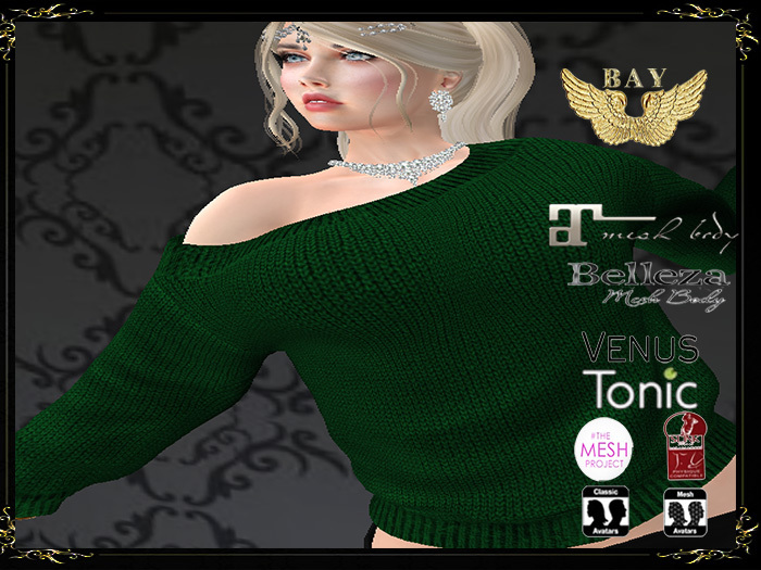 BAY  Shoulder Sweater GREEN