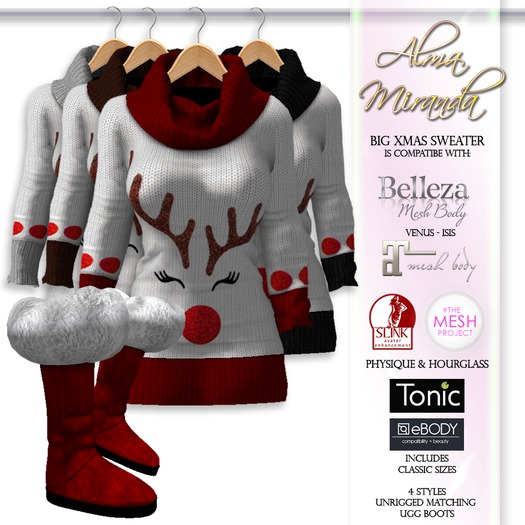 .: AlmaMiranda :. Big Christmas Rudolf Sweater