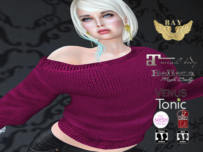 BAY  Shoulder Sweater PINCK