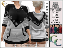 UG JILL HOODIE TEXTURES -FLAKES  GREY- FULL PERM