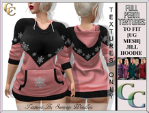 UG JILL HOODIE TEXTURES -FLAKES  PINK- FULL PERM