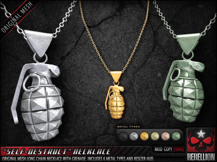 = REBELLION = "SELF-DESTRUCT" NECKLACE (HUD-UNPACKER)