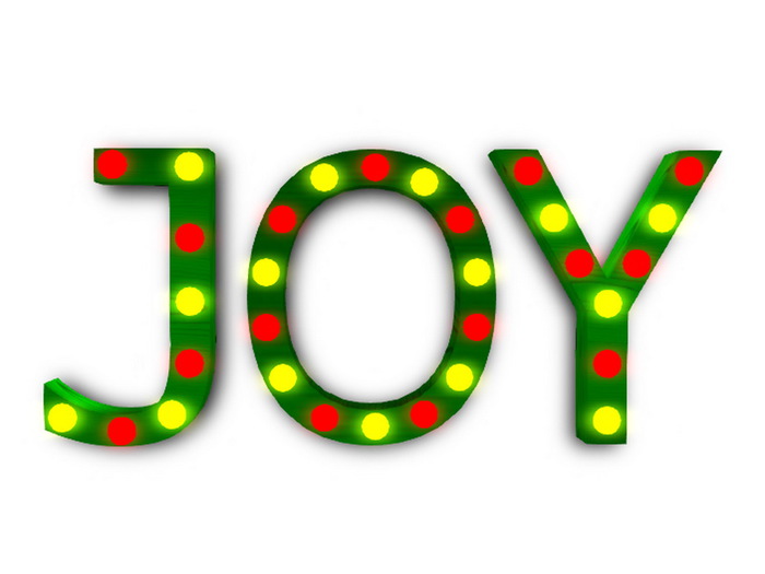 [Px] "JOY" Illuminated Light Bulbs Sign