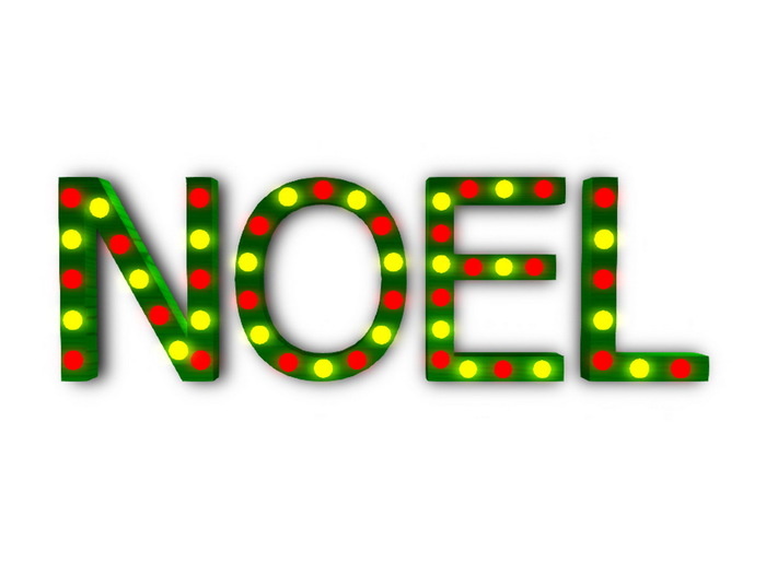 [Px] "NOEL" Illuminated Light Bulbs Sign