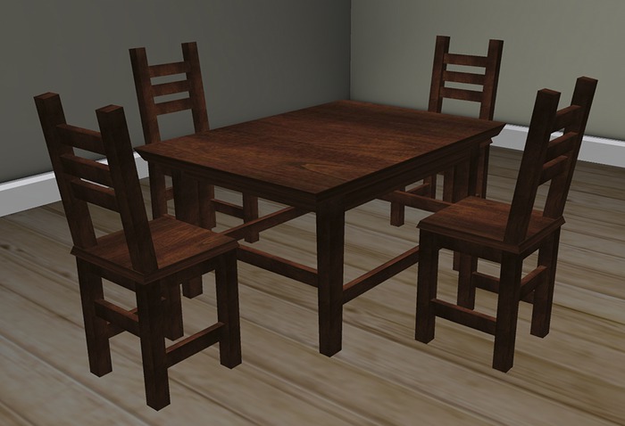 Mesh Dark Cherry Dining Set-Petite Friendly!