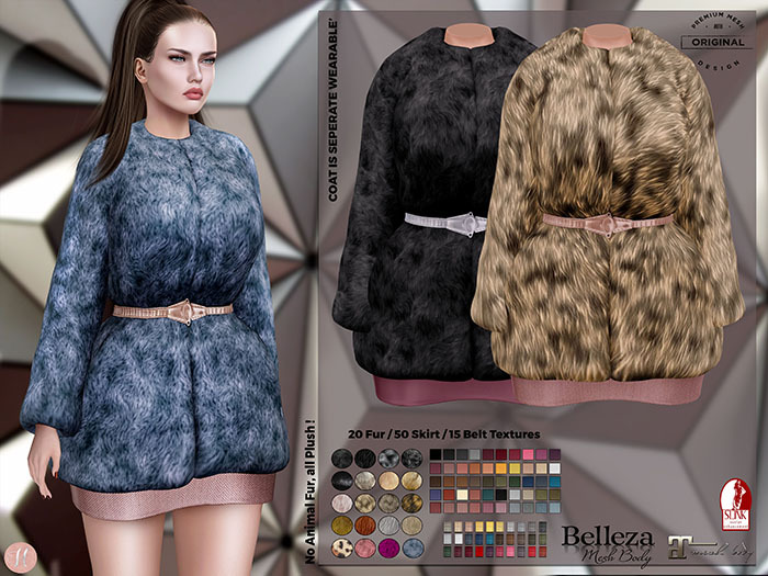 [hh] Kaycee Fur Coat with Skirt ELEGANCE PACK