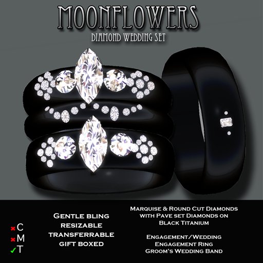 Exquisite Moonflowers Wedding Set Gift Box