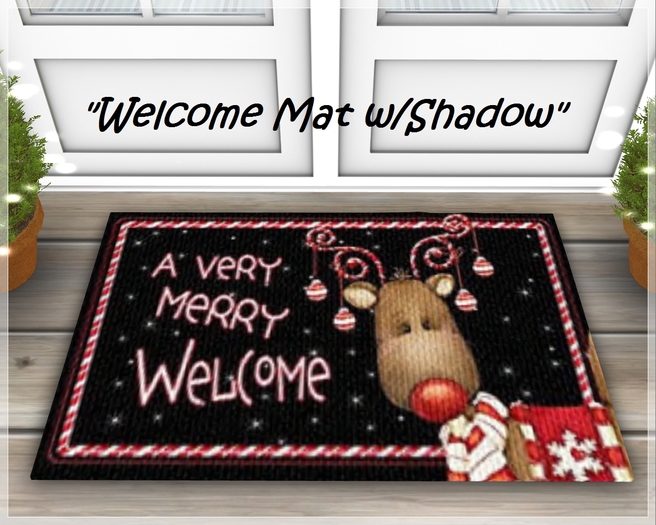 "Welcome Mat/Reindeer" w/Shadow by Sej