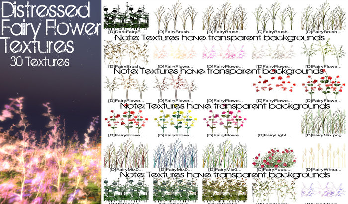 Distressed Fairy Flower Textures