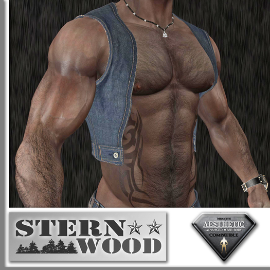 Niramyth Denim Vest dark blue