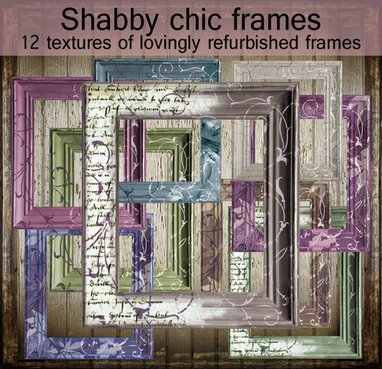 Shabby chic frame textures