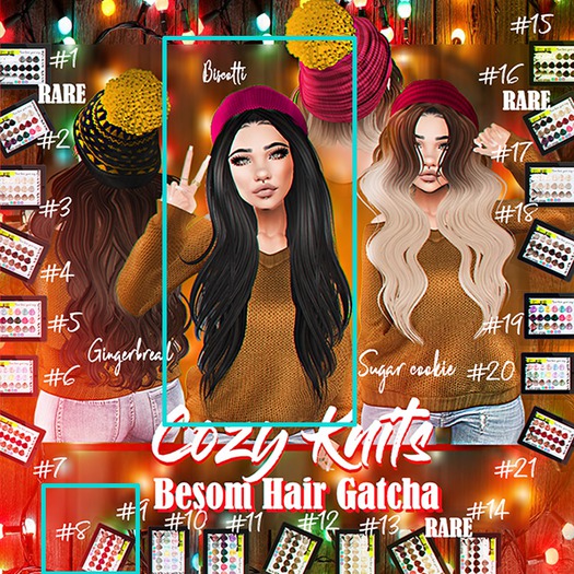*Besom Hair~Biscotti #8 Reds