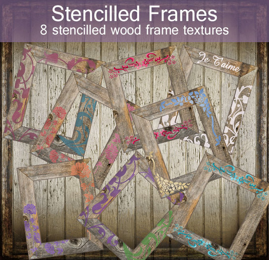 stencilled frames - textures