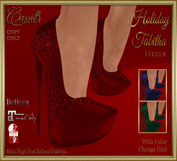 CB~Holiday Tabitha Heels (BOX)
