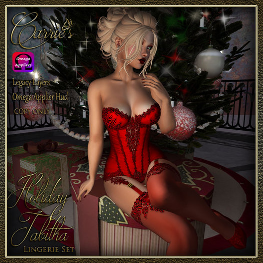 CB~Holiday Tabitha Lingerie (BOX) Red