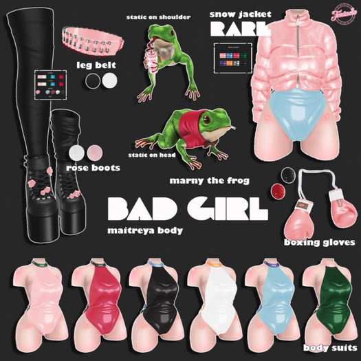 *Tentacio* Bad girl leg belt white
