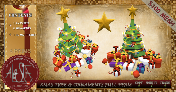ALESTA << Mesh Christmas Tree & Ornaments Full Perm