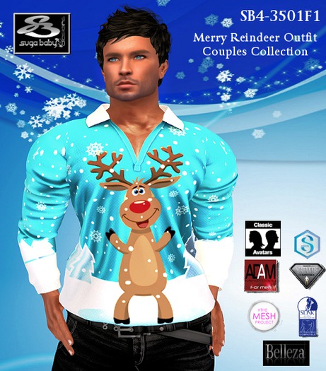 SB4-3501F1 Merry Reindeer  OUTFIT