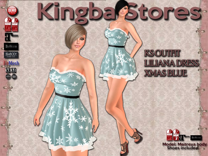 150 KS OUTFIT LILIANA DRESS XMAS BLUE