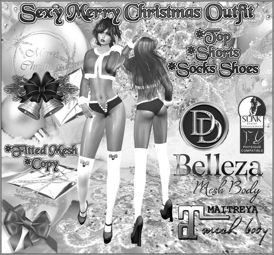 ☾ⅅⅅ☽ SEXY Merry Christmas OUTFIT / BELLEZA / MAITREYA / SLINK: DEMO
