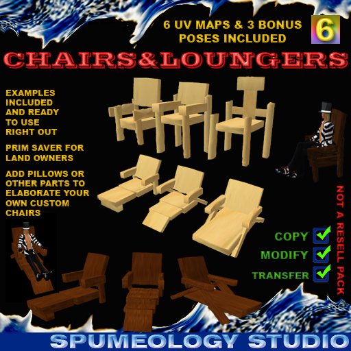 1 PRIM - CHAIR - LOUNGER - POSES SET