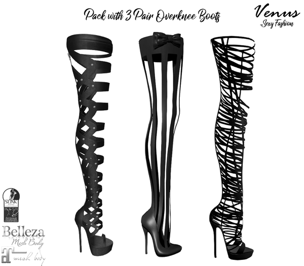 ~Vs~ DEMO 3 Pair Overknee Boots Pack