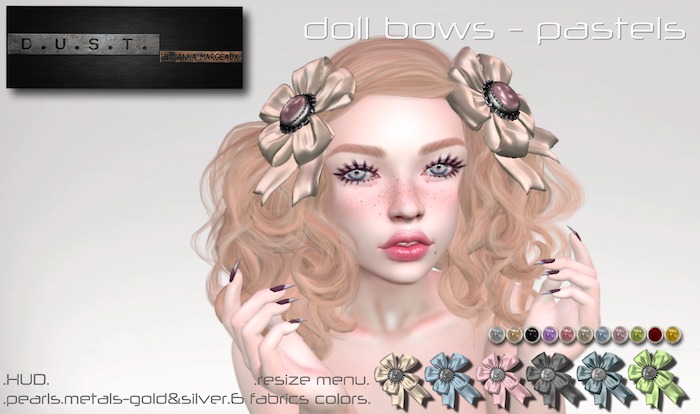 D.U.S.T. -doll bows- pastels - add&unpack