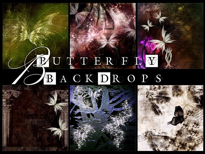 3DSLFX BUTTERFLIES BDROPS