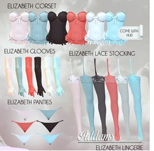  	Addams // Elizabeth Corset // Red // B